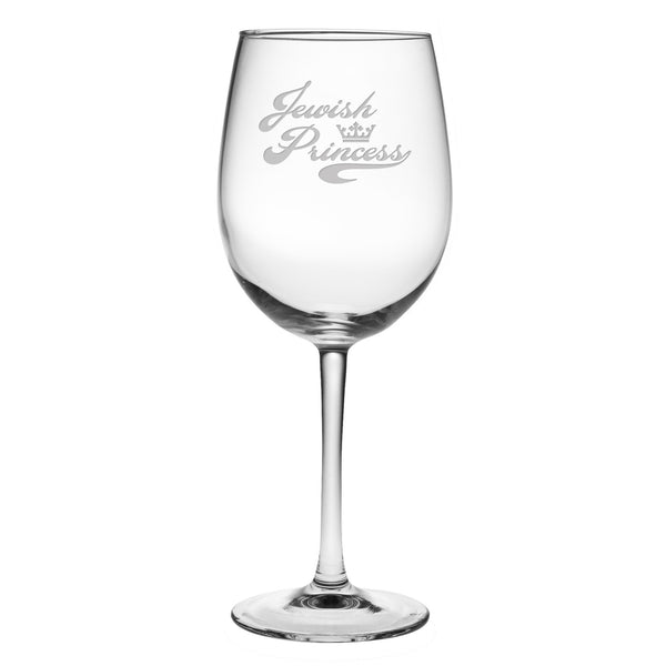 Jewish Princess Wine Glasses Set of 4