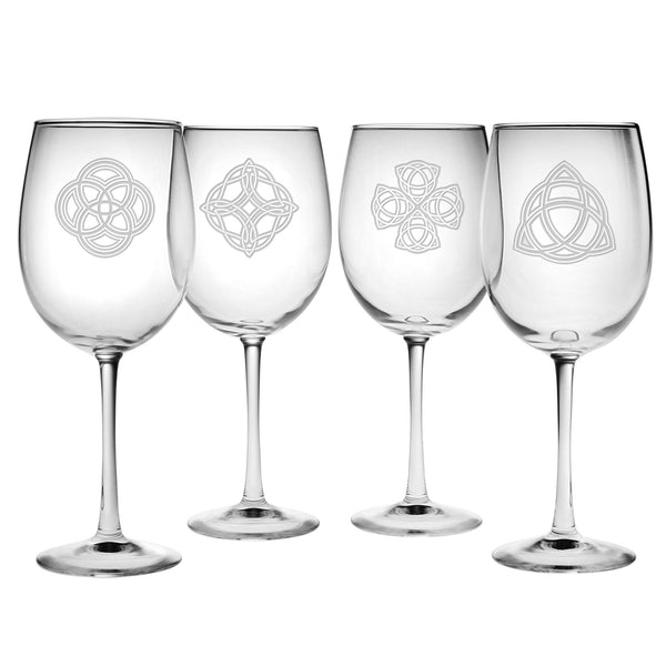 The Irish Set - 4 Different Pint Glasses - Set of 4 (Sand Etched)