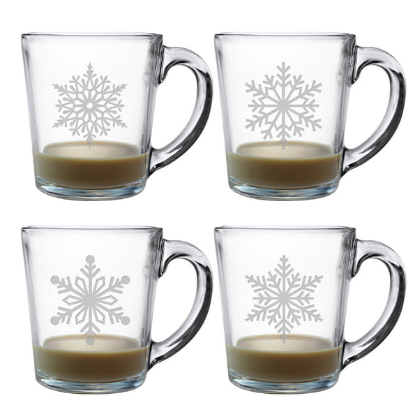 Snowflake Pattern Beer Can Glass