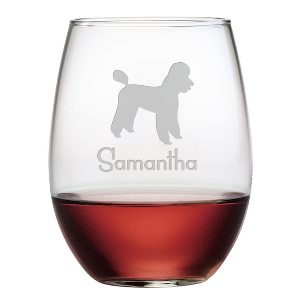 Poodle Wine Glasses (set of 4)