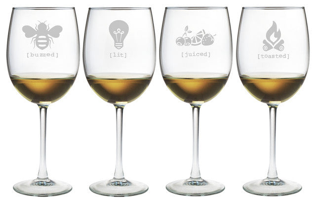 Amazon.com | Funny Stemless Wine Glasses Set of 4 (15 oz)- Funny Novelty  Wine Glassware Gift for Women- Party, Event, Hosting Fun- Wine Lover Wine  Glass with Funny Sayings: Wine Glasses