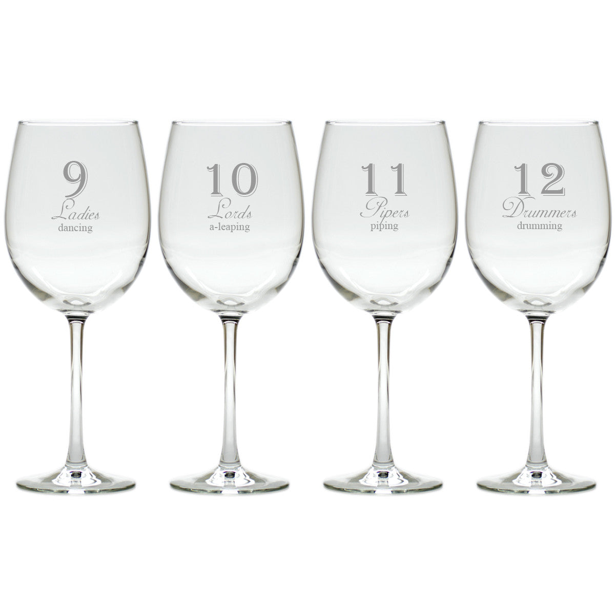 Single (1) Replacement Glass For 12 Days of Christmas Wine Glasses ONLY 1  GLASS