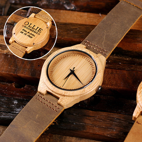 Wood Watch Mens Wooden Watch ENGRAVING INCLUDED Mens Wood 