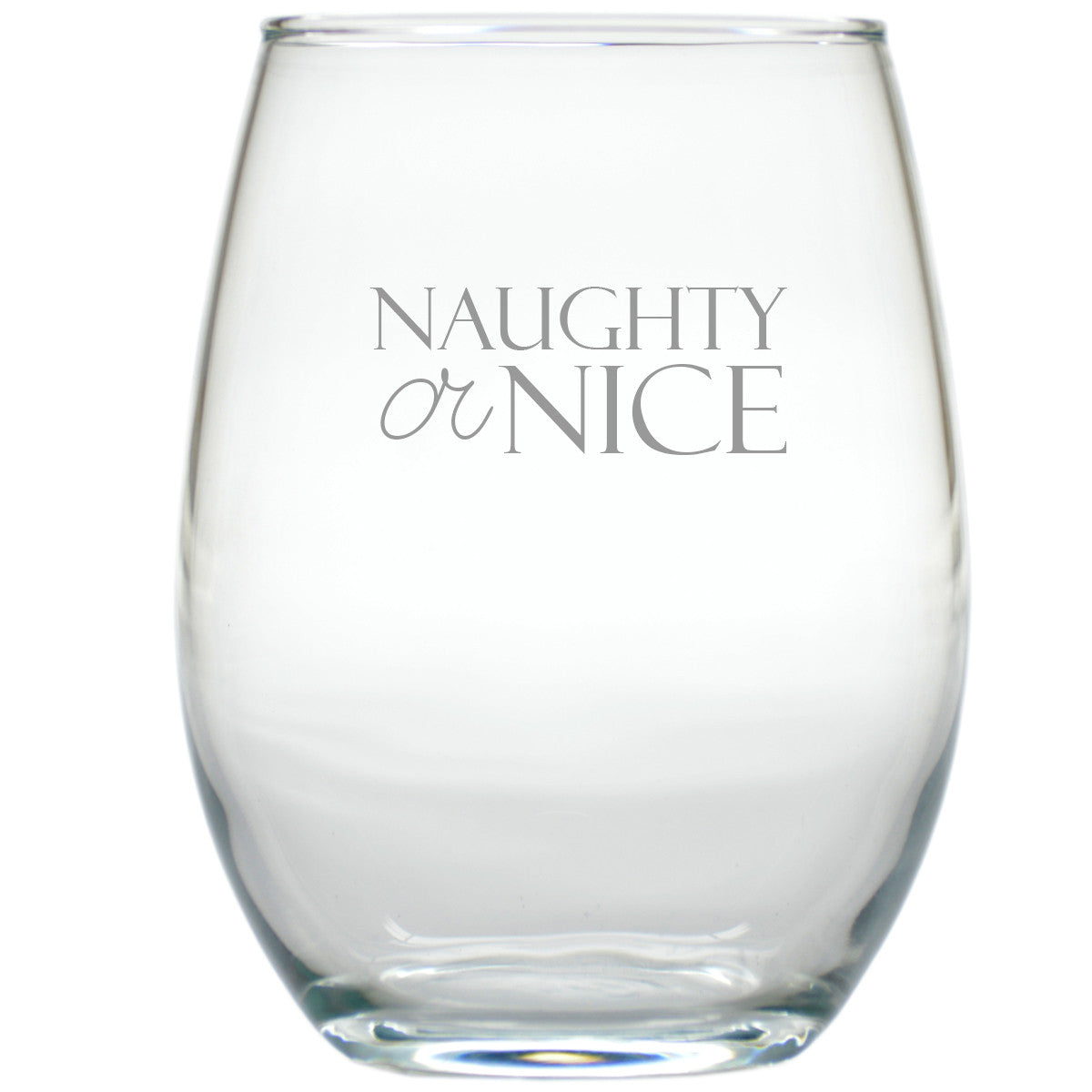 Naughty Nice Stemless Wine Glass
