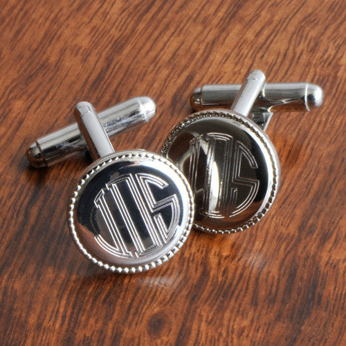 Engraved Monogram Cuff Links